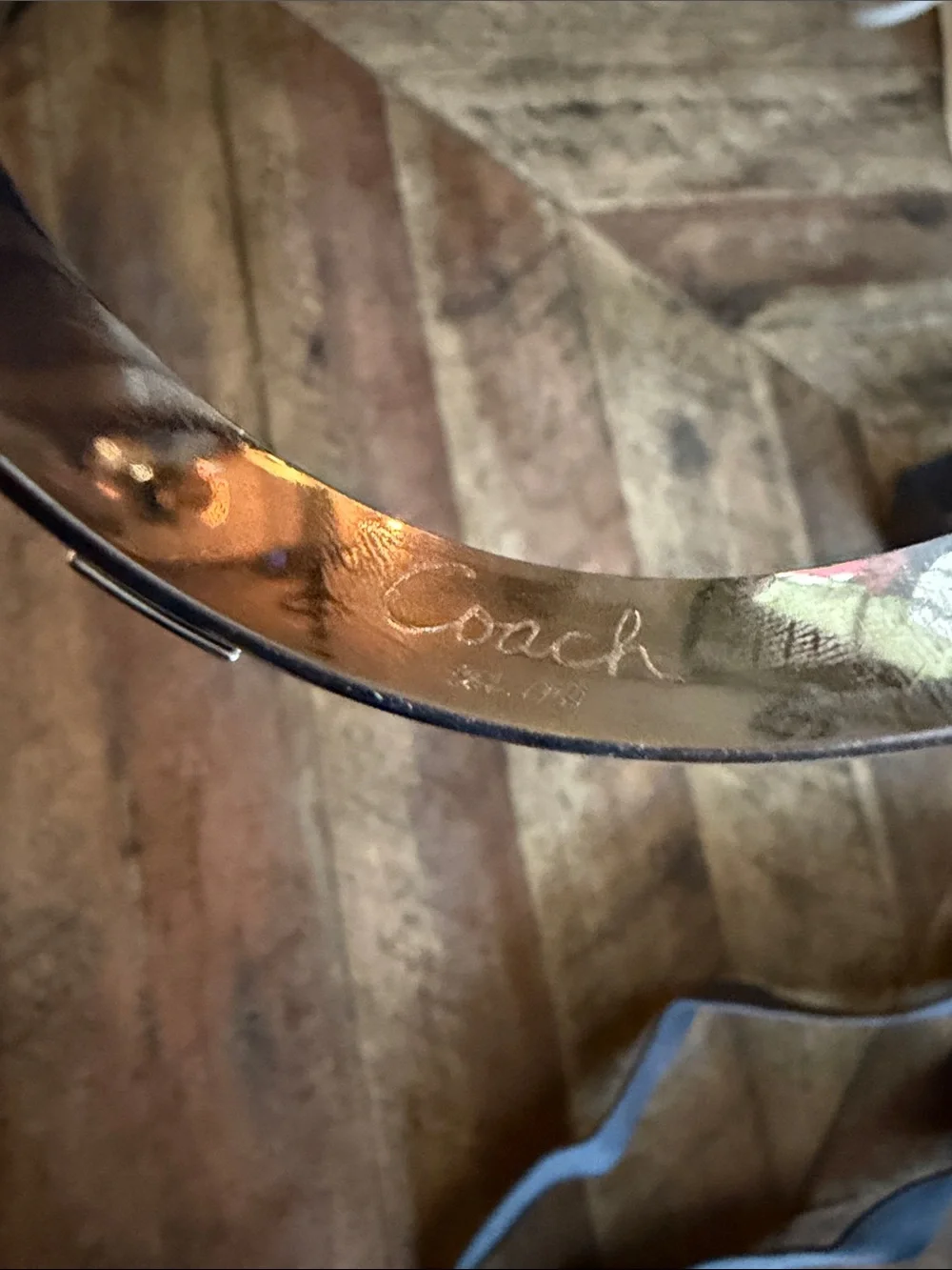 Coach Silver Bangle with Red Bracelet